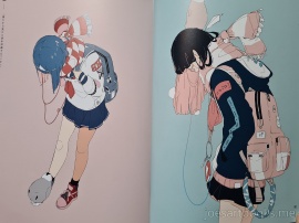 Daisuke Richard is known for his unique pastel coloured art work designs of girls. Most of the time the faces of these girls are hidden.